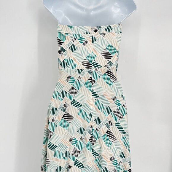 White House Black Market Size 12 Women’s Printed High-Low‎ Fit-And-Flare Dress - Picture 5 of 9